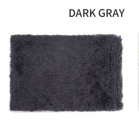 Dog Bed And Extra Matching Cover Sheet Dog Crate Pad Ultra Soft Dog Bed Mat Washable Pet Kennel Bed With Non-Slip Bottom Fluffy Plush Sleeping Mat For (Color: Dark Gray, size: 2XL)