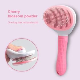 Dog Hair Remover Comb Cat Dog Hair Grooming And Care Brush For Long (Color: Red)