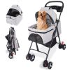 3 in 1 Dog Stroller, 4 Wheels Pet Stroller Dog Cat Stroller for Medium Small Dog Cats Up to 50lbs