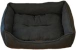 Dog Bed Washable Medium Dog Cat Sofa Bed Super Soft Rectangular Cuddle Pet Bed With Non-Slip Fluffy Bottom(Dark Gray, 20.8 * 15.7 * 6.7)